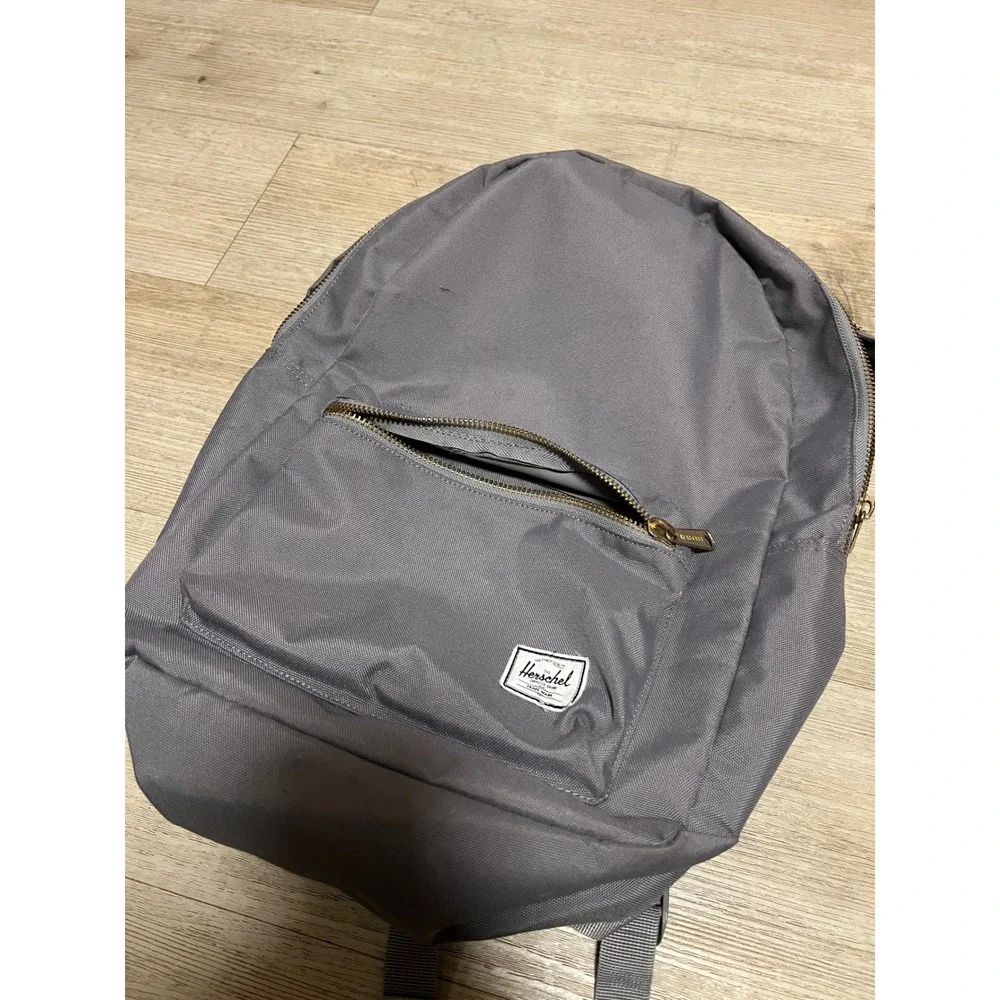 Herschel Supply‎ Co Nova Settlement Backpack Grey Canvas School Travel Bag Mens